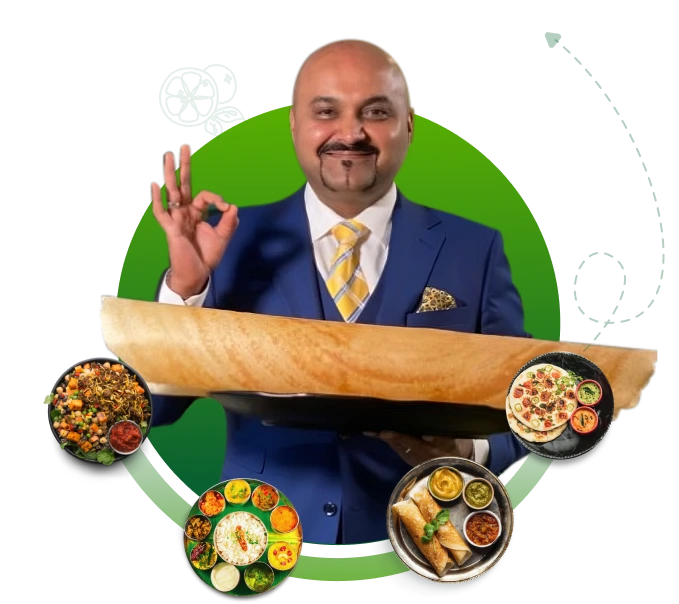 Woodlands Founder with Signature Dosa